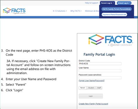 Family Portal: Login